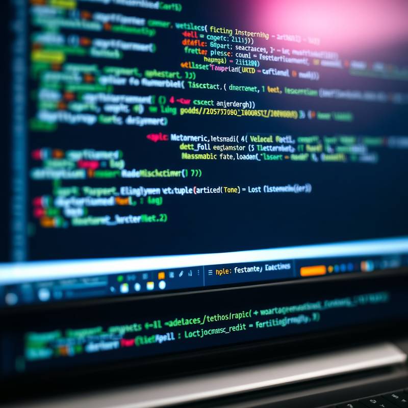Bilde av en dataskjerm med kode, som representerer programmeringskurset